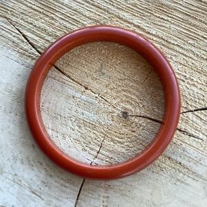 Vintage Antique Bakelite Bangle Bracelet Rust Color